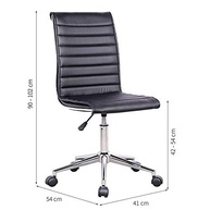 Cadeira de Escritório Secretária Giratória Marilyn Preta - Conforto Ergonômico e Estilo Moderno - imagem 3