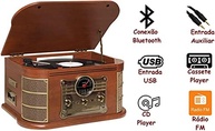 Vitrola Raveo Spazio: Reviva Seus Vinis com Estilo Moderno e Tecnologia Bluetooth, USB, CD e Cassete - imagem 3
