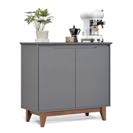 Aparador de Cozinha Flow 2 Portas Cinza - Design Moderno para Sala de Jantar e Cozinha - imagem 1