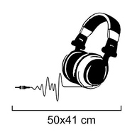 Adesivo Decorativo Fone, Som e Música - Design Moderno para Ambientes Musicais - imagem 3