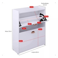Sapateira 2 Gavetas Basculantes - Organizador Moderno para Closet e Quarto | Até 12 Pares - imagem 3