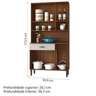 Armário de Cozinha Completo Golden Nogueira/Off White – Design Moderno e Funcionalidade Premium - imagem 4