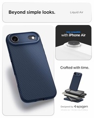 Capa Spigen Liquid Air para iPhone 17 Air - Azul Marinho: Proteção Premium e Estilo Moderno - imagem 3