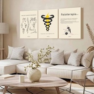 Kit 3 Quadros Decorativos para Fisioterapia - Design Moderno em MDF 40x28cm - imagem 3