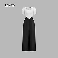 Macacão Colorblock Lovito: Estilo e Conforto em um Look Moderno - imagem 2