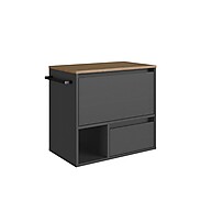 Gabinete de Banheiro 60cm: Mel/Grafite Moderno - imagem 2
