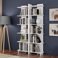 Estante Livreiro Organizador Multiuso para Casa e Escritório - Design Moderno com 5 Prateleiras | Eccos Branco - imagem 4