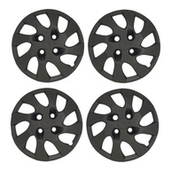 Kit 4 Calotas Aro 13 Preto Fosco - Design Moderno para Onix e Prisma (2013-2016) - imagem 1