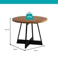 Mesa de Jantar Redonda Átria 1594 – Design Moderno e Resistente para Ambientes Pequenos - imagem 3