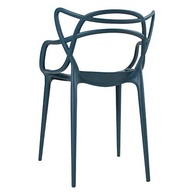Conjunto 6 Cadeiras Allegra - Design Moderno em Polipropileno Azul Petróleo | Empilháveis e Resistentes para Sala, Cozinha, Jardim e Bar - imagem 5