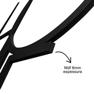 Escultura Decorativa de Parede Home em MDF 6mm Preto - Design Moderno para Ambientes Acogedores - imagem 4