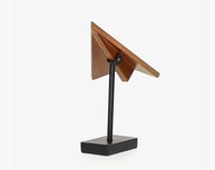 Escultura Decorativa de Avião em Madeira - Design Moderno Preto e Marrom, 25,5cm - imagem 3