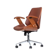 Cadeira Office Lisboa Marrom sem Encosto - Design Ergonômico e Estilo Moderno Rivatti - imagem 1