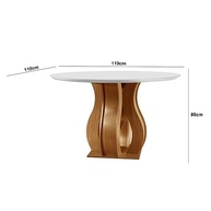 Conjunto Sala de Jantar Nuance 110cm Mesa Redonda com 4 Cadeiras Monaco - Estilo Moderno - imagem 3