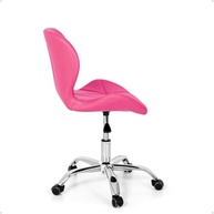 Cadeira Office Eiffel Slim Rosa - Base Giratória com Design Moderno - imagem 5