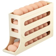 Suporte de Ovos para Geladeira 4 Camadas - Dispensador Automático com 28 posições - Design Moderno Bege - imagem 2