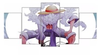 Kit Quadro Decorativo 5 Peças Luffy One Piece – Estilo Anime para Ambientes Modernos - imagem 1