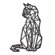 Aplique de Parede Vazado com Design de Gato - Quadro Decorativo em MDF para Ambientes Modernos - imagem 1