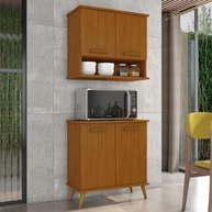 Kit de Cozinha Mavi – Balcão + Armário Aéreo em Cedro para Ambientes Modernos - imagem 2