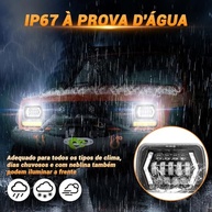 Farol de Milha LED 5x7 120W 16000 Lumens: 4 Modos e Seta Integrada para Aventura Off-Road - imagem 4