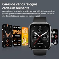 Bettdow Smartwatch 1.91" com Alexa: Chamadas, IP68, 100+ Modos Esportivos - Seu Aliado Inteligente (Preto) - imagem 5