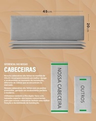 Cabeceira Estofada Modular Rosa para Cama Casal 1,60m - Instalação Fácil sem Furos - imagem 3