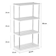 Estante Modular de Plástico 4 Andares - Organize com Estilo e Praticidade - imagem 4