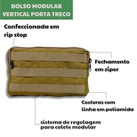 Bolso Modular Vertical Ripstop 15x25cm: Alta Resistência e Versatilidade para seu Equipamento Tático - imagem 4