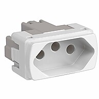 Módulo Tomada Miluz 20A 2 Pinos S3B70350 Schneider - imagem 1