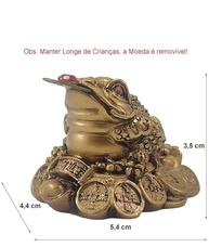 Sapo da Fortuna JIAD1117 - Amuleto de Prosperidade Chinês com Moedas para Sorte e Riqueza - imagem 3