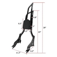 Sissy Bar Passageiro Mofun 28" Destacável para Harley Touring 2009-2025 - Preto Brilhante - imagem 3