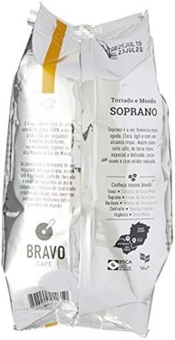 Café Soprano Torrado e Moído, Bravo Café, Frutas Cítricas, 250g, Pacote de 1 - imagem 1