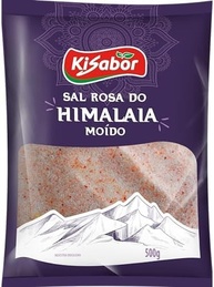 KiSabor Sal Rosa Do Himalaia Moído Kisabor 500 Gramas - imagem 1