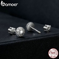 Brincos Bamoer: Elegância em Prata 925 com Moissanite - imagem 2