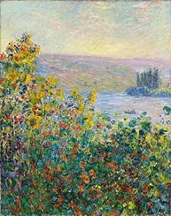 Moita de Flores em Vétheuil por Claude Monet - Tela Canvas 60x76cm - Obra de Arte para Decoração Elegante - imagem 1