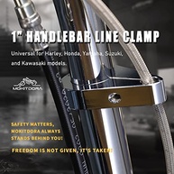 MoKitDora Braçadeiras Cromadas 2,5cm para Cabos de Acelerador e Embreagem Harley | Clipes de Freio Universais - imagem 4