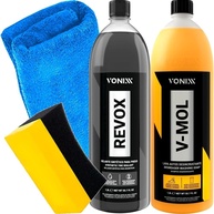Kit Essencial Vonixx: Shampoo V-Mol 1,5L, Revox 1,5L e Acessórios Karbox para Detalhamento Automotivo - imagem 1
