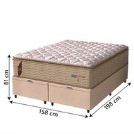 Cama Box Baú Colchão Casal Queen Probel Molas Prolastic com Pillow Top 158x198x81cm - Conforto e Estabilidade até 180kg - imagem 4