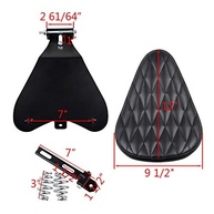 Assento Solo de Moto em Couro Sintético Diamante c/ Molas e Suporte - Estilo Custom - imagem 4