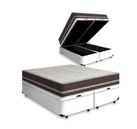 Cama Box com Baú Queen Size + Colchão de Molas Classic Superlastic 158cm | Conforto e Armazenamento - imagem 2