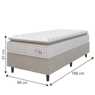 Cama Box Colchão Solteiro com Molas Ensacadas City Pillow Top 88x188x61cm - Conforto Premium e Estilo Moderno - imagem 4