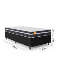 Cama Box Solteiro com Colchão de Molas Qatar 88x188x60cm – Conforto e Estabilidade para Dormir Bem - imagem 4