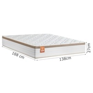 Colchão Casal Molas Ensacadas Real 138x188x27cm - Conforto e Sustentação para Boas Noites - imagem 3