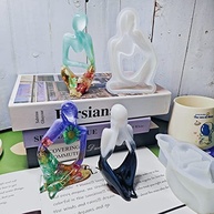 Molde de Silicone para Estátua Pensador - 3 Peças para Esculturas, Epóxi e Decoração - imagem 3