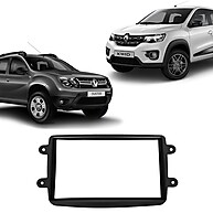 Moldura 2 Din Renault: Upgrade Preto Fosco - imagem 1