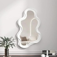 Espelho Decorativo Ondulado 23x40cm Branco | Design Orgânico Moderno com Moldura Premium - imagem 2