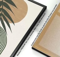 Quadros Decorativos com Moldura Folhas Abstrato Marrom Verde - Kit com 2 Peças 40x60cm - imagem 4