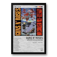 Quadro Álbum Spotify Appetite for Destruction - Guns N' Roses | 40x60cm | Moldura Preta Ecológica - imagem 2
