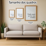 Quadro Decorativo Frase Motivacional com Moldura - Arte Tipográfica Inspiradora para Parede Moderna - imagem 3