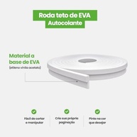 Moldura Roda Teto EVA Autocolante: Decoração Sofisticada e Fácil para Seu Lar (Rolo 10m) - imagem 5